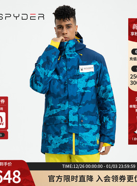 SPYDER蜘蛛冬季男子SKI防风防水透气Thinsulate滑雪服装20UF101M