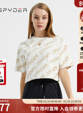 SPYDER蜘蛛女子圆领宽松抽绳镂空356 STYLE短袖T恤23CS438W