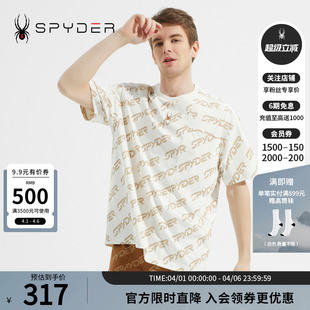 SPYDER蜘蛛男子圆领经典 STYLET恤23CS447M 配色宽松舒适356