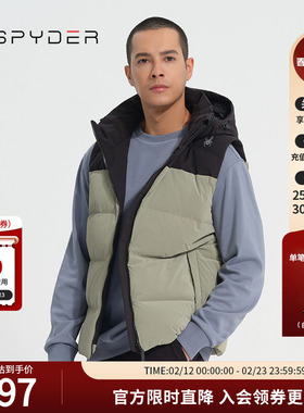SPYDER新品男子户外保暖无袖夹克SKI LIFE内搭户外背心23CF223M