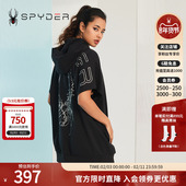 SPYDER蜘蛛女子连帽宽松大logo印花356 STYLE卫衣裙23CS314W