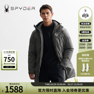 SPYDER蜘蛛秋冬男MOUNTAIN LIFE保暖舒适休闲连帽羽绒服24MF217M