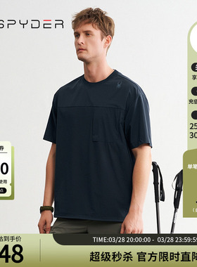 SPYDER蜘蛛春夏男子URBAN LIFE透气户外休闲运动短袖T恤24CS439M