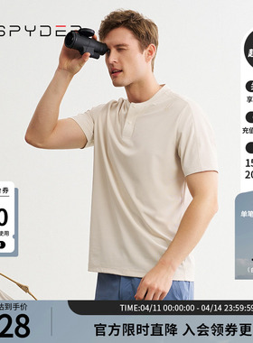 SPYDER蜘蛛春夏男子TRAINING舒适户外休闲运动短袖POLO衫24CS455M