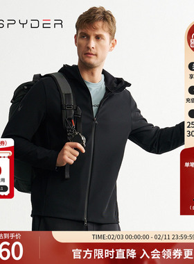 SPYDER蜘蛛秋冬男子MOUNTAIN LIFE透气连帽长袖夹克外套24MF105M