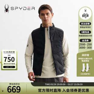 保暖舒适休闲羽绒马甲24CF237M LIFE SPYDER新品 男子背心MOUNTAIN