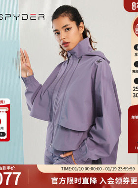 SPYDER蜘蛛女子连帽蝙蝠袖斗篷可拆卸SKI LIFE夹克23CS106W