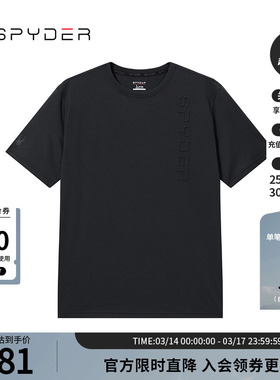 SPYDER新品男子TRAINING春夏休闲圆领短袖T恤运动上衣24CS445M