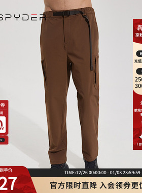 SPYDER新品男子URBAN LIFE秋冬户外运动宽松裤子登山长裤23CF511M