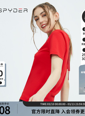 SPYDER蜘蛛春夏女356 STYLE新年国风亲肤舒适保暖短袖T恤22SS404W