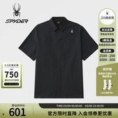 SPYDER蜘蛛春夏男子尼龙皱感四面弹翻领短袖 夹克02JO26204WM 衬衫