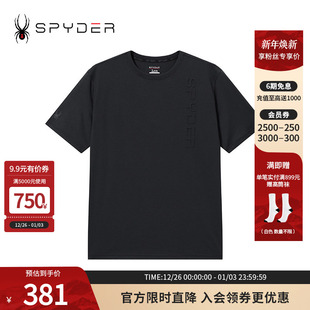 SPYDER新品 T恤运动上衣24CS445M 男子TRAINING春夏休闲圆领短袖