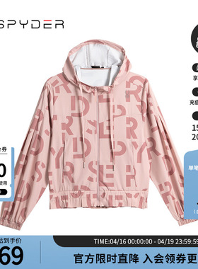 SPYDER蜘蛛春夏女子URBAN LIFE透气舒适印花字母连帽夹克24CS112W