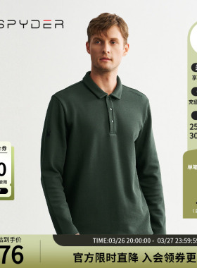 SPYDER蜘蛛秋冬男MOUNTAIN LIFE休闲户外运动长袖POLO衫24MF419M
