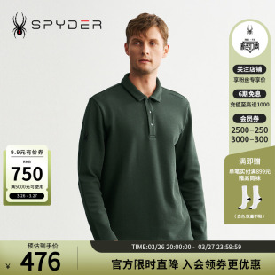 24MF419M POLO衫 SPYDER蜘蛛秋冬男MOUNTAIN LIFE休闲户外运动长袖