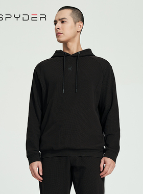 SPYDER蜘蛛春秋男子SKI LIFE华夫格休闲连帽套头运动卫衣24CS317M
