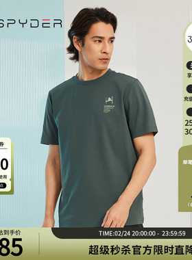 SPYDER蜘蛛春夏男356 STYLE冰凉丝罗马布休闲宽松圆领T恤23CS411M
