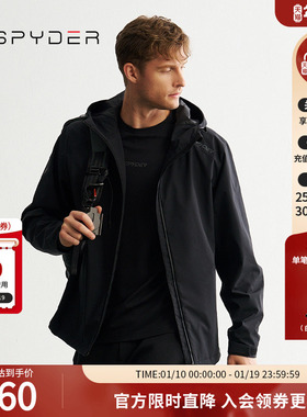 SPYDER秋冬新品男MOUNTAINLIFE休闲运动上衣连帽夹克外套24MF137M