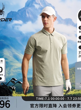 SPYDER蜘蛛春夏男士NATURE GOLF吸湿速干亲肤短袖POLO衫25CS409M