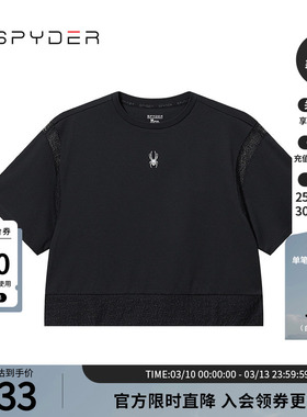 SPYDER蜘蛛春夏女子TRAINING休闲时尚圆领短袖T恤上衣24CS432W