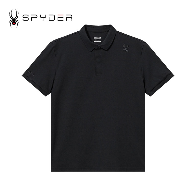 SPYDER蜘蛛春夏男URBAN LIFE弹力针织修身翻领短袖POLO衫24CS417M