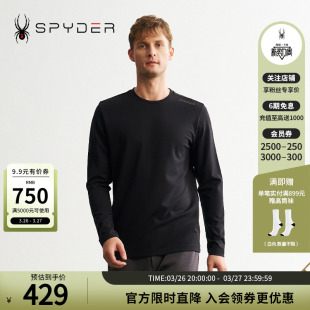 SPYDER蜘蛛秋冬男MOUNTAIN 圆领T恤24MF415M LIFE简洁休闲运动长袖