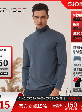 SPYDER蜘蛛男URBAN LIFE弹力运动长袖半高领打底休闲T恤23MR401M