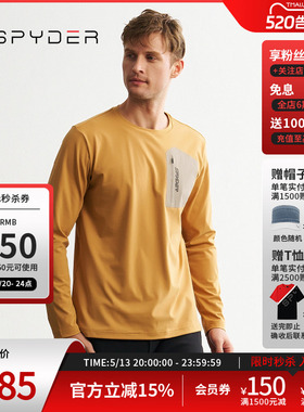 SPYDER蜘蛛秋冬男MOUNTAIN LIFE休闲舒适柔软圆领长袖T恤24CF421M
