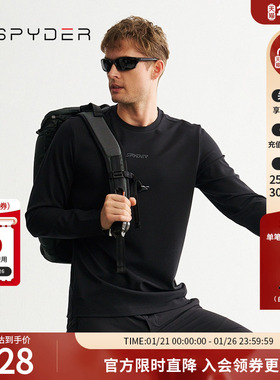 SPYDER蜘蛛秋冬男子MOUNTAIN LIFE休闲弹力长袖圆领T恤24MF413M