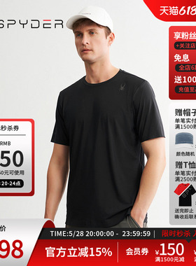 SPYDER蜘蛛春夏男子TRAINING透气户外休闲运动短袖T恤24CS459M