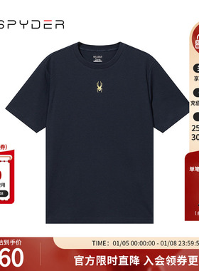 SPYDER新品男子URBAN LIFE春夏休闲印花圆领短袖T恤上衣24ES481M
