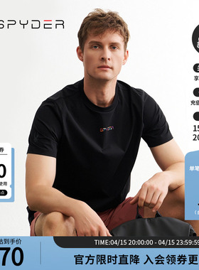 SPYDER蜘蛛春夏男子URBAN LIFE透气运动休闲圆领短袖T恤24MS473M