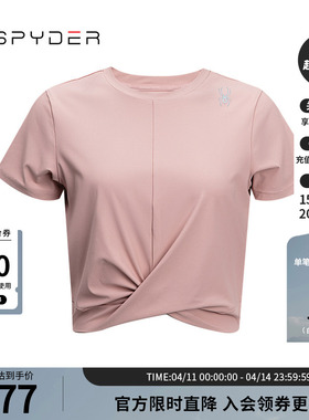 SPYDER蜘蛛春夏女TRAINING弹力修身显瘦休闲圆领短袖T恤24CS444W