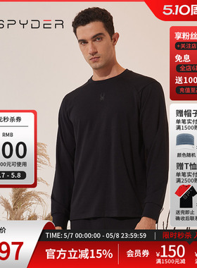 SPYDER蜘蛛男子URBAN LIFE舒适圆领打底T恤长袖上衣23MR301M