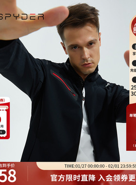 SPYDER蜘蛛雪服秋冬男子TRAINING系列运动拉链外套夹克男22CF115M