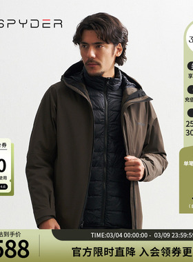SPYDER秋冬男子MOUNTAIN LIFE冲锋衣舒适保暖三合一夹克24CF239M