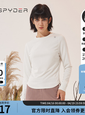 SPYDER新品女子TRAINING秋冬长袖T恤圆领修身内搭23CF406W