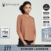 上衣女24CS404W LIFE休闲T恤宽松纯色七分袖 SPYDER春夏秋新品 SKI