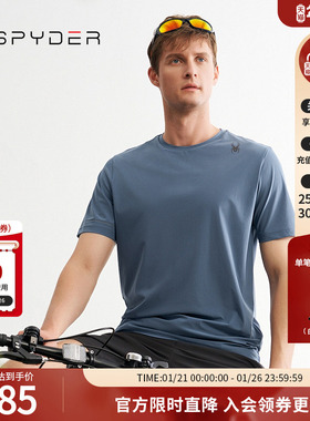 SPYDER夏季新品男子TRAINING透气户外休闲运动短袖T恤24MS455M
