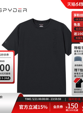 SPYDER蜘蛛春夏男子TRAINING舒适运动休闲圆领短袖T恤24CS445M