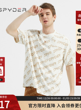 SPYDER蜘蛛男子圆领经典配色宽松舒适356 STYLET恤23CS447M