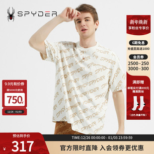 SPYDER蜘蛛男子圆领经典 STYLET恤23CS447M 配色宽松舒适356