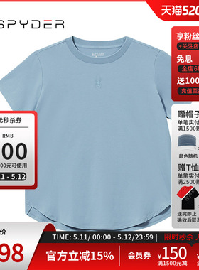 SPYDER蜘蛛春夏女子URBAN LIFE运动休闲舒适短袖圆领T恤24CS414W
