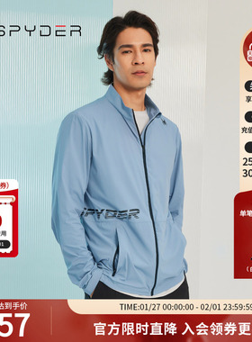 SPYDER蜘蛛秋冬男子TRAINING透气舒适运动拉链立领夹克23MR103M