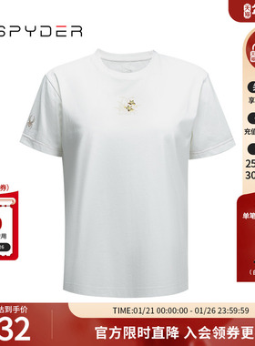 SPYDER蜘蛛春夏女子TRAINING休闲复古运动舒适短袖T恤24MS452W