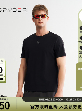 SPYDER蜘蛛春夏男TRAINING简洁休闲弹力运动短袖圆领T恤24ER471M