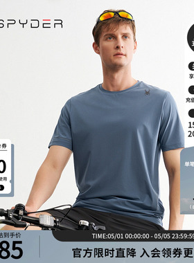 SPYDER蜘蛛春夏男子TRAINING透气户外休闲运动短袖T恤24MS455M