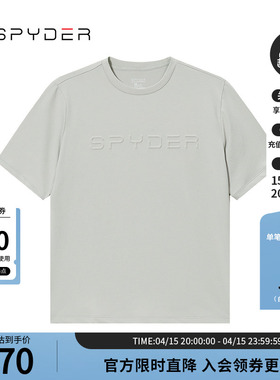 SPYDER蜘蛛春夏女子TRAINING休闲纯色圆领短袖打底T恤24CS422W