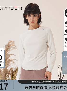 SPYDER新品女子TRAINING秋冬长袖T恤圆领修身内搭23CF406W
