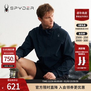SPYDER蜘蛛春夏男子URBAN LIFE简约印花运动连帽夹克外套24CS123M